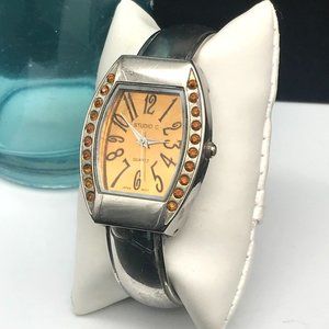 Studio C Silver Toned Cuff Bracelet Women's Watch Analog Quartz A404-23 New Batt